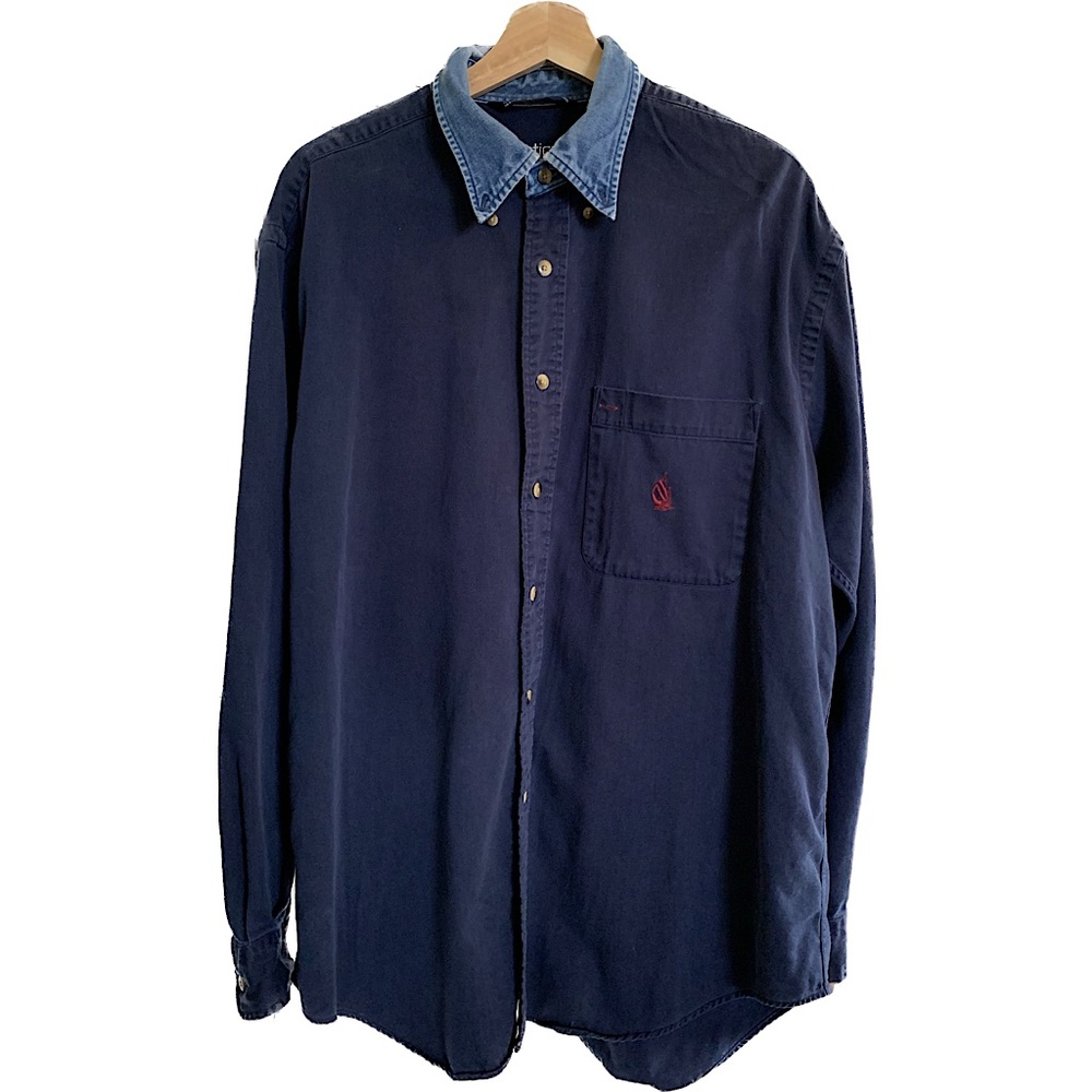 Navy Button Down Nautica Shirt